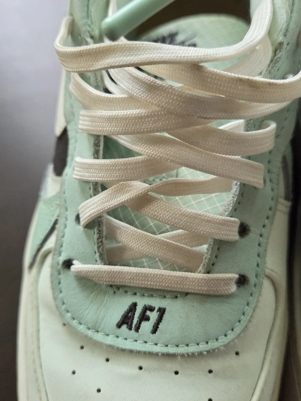 Nike Women's Air Force 1 Low Sneakers in Mint and White B1